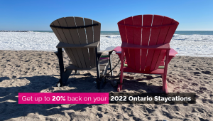 Rediscover Ontario and Get Back up to 20 per cent on Eligible Accommodation Expenses