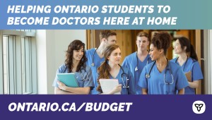 Province Helping More Ontario Students Become Doctors at Home in Ontario