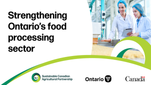 Governments Helping Agri-Food Processing Businesses Lower Costs