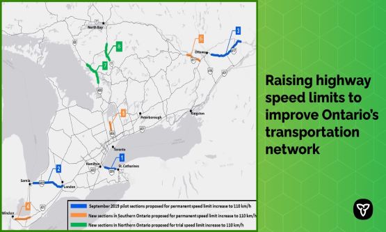 Ontario Raising Highway Speed Limits