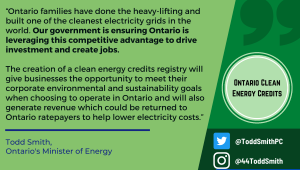 New Ontario Clean Energy Registry Will Make Province Even More Attractive for Investment