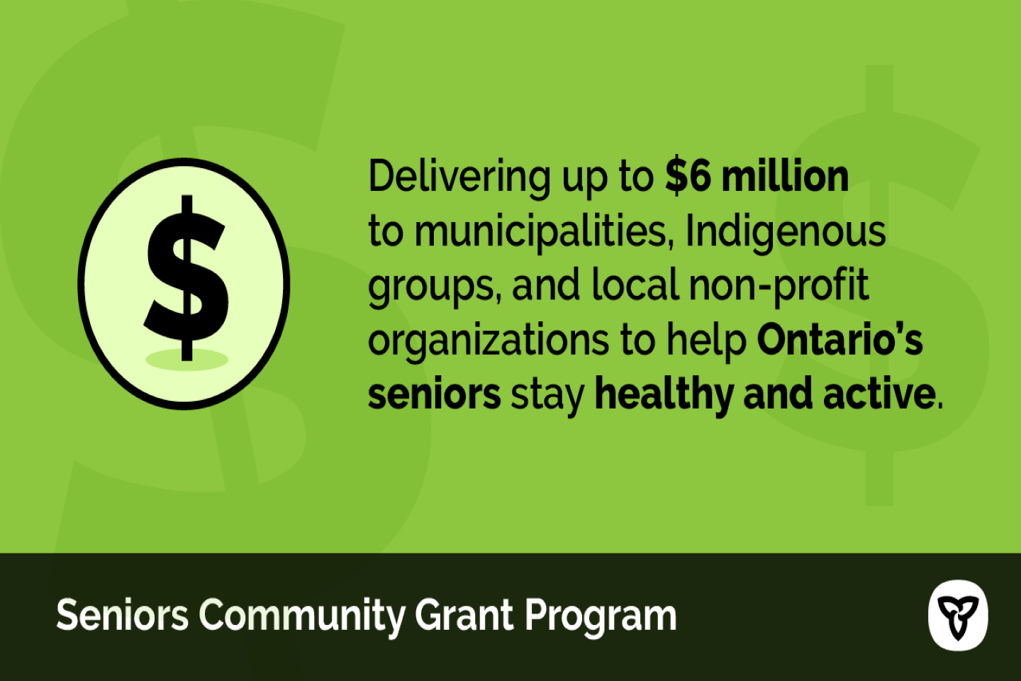 Increasing Seniors Community Grant Funding — Natalie Pierre