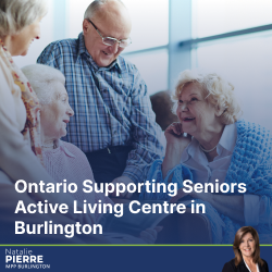 Ontario Supporting Seniors Active Living Centre in Burlington