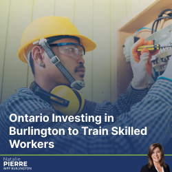 Ontario Investing in Burlington to Train Skilled Workers